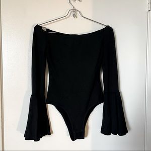 SHEIN Bodysuit Off Shoulder with Bell Sleeve